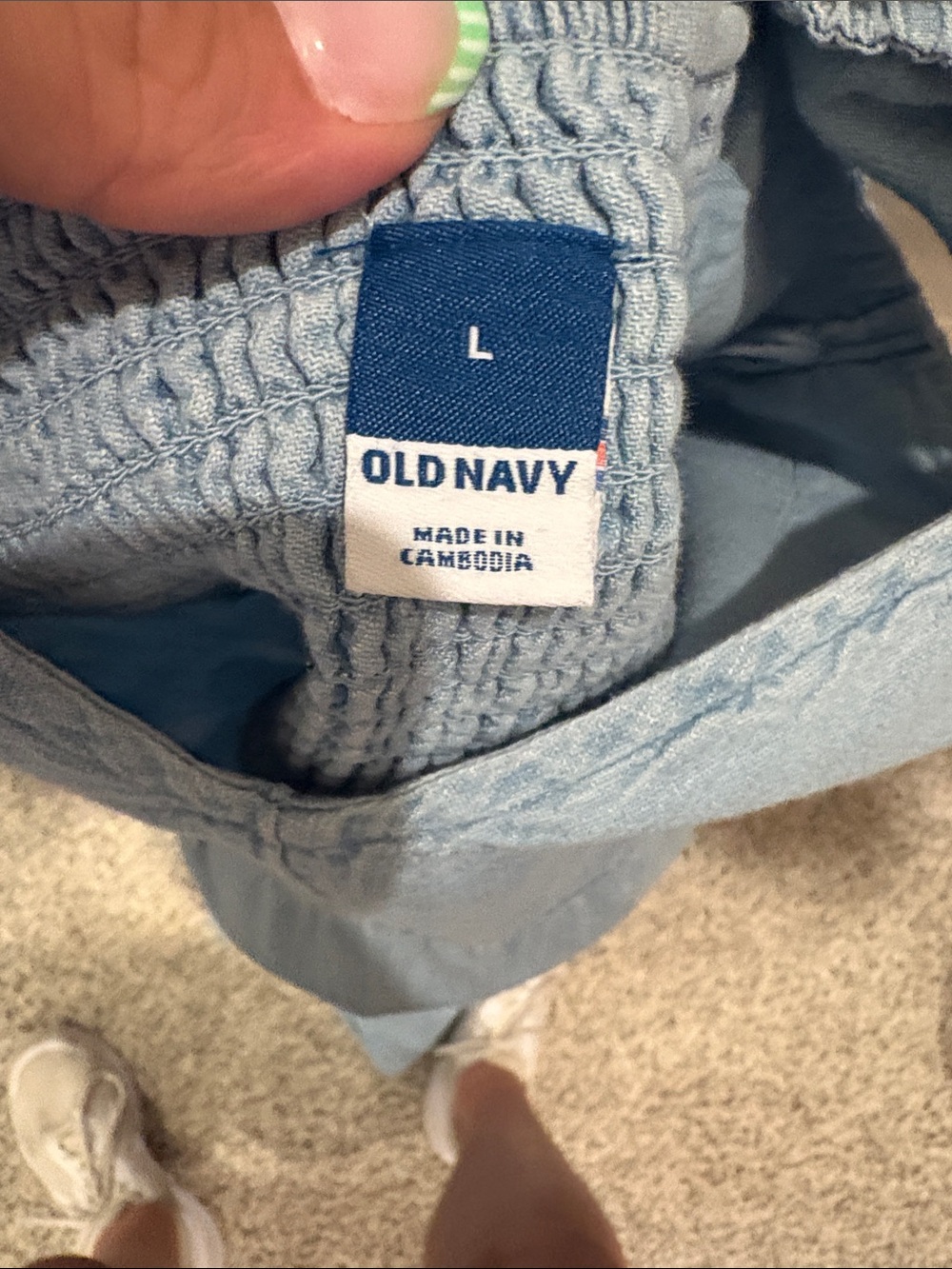 Old Navy Light Blue Tiered Chambray Girls' Dress - Picture 3 of 3